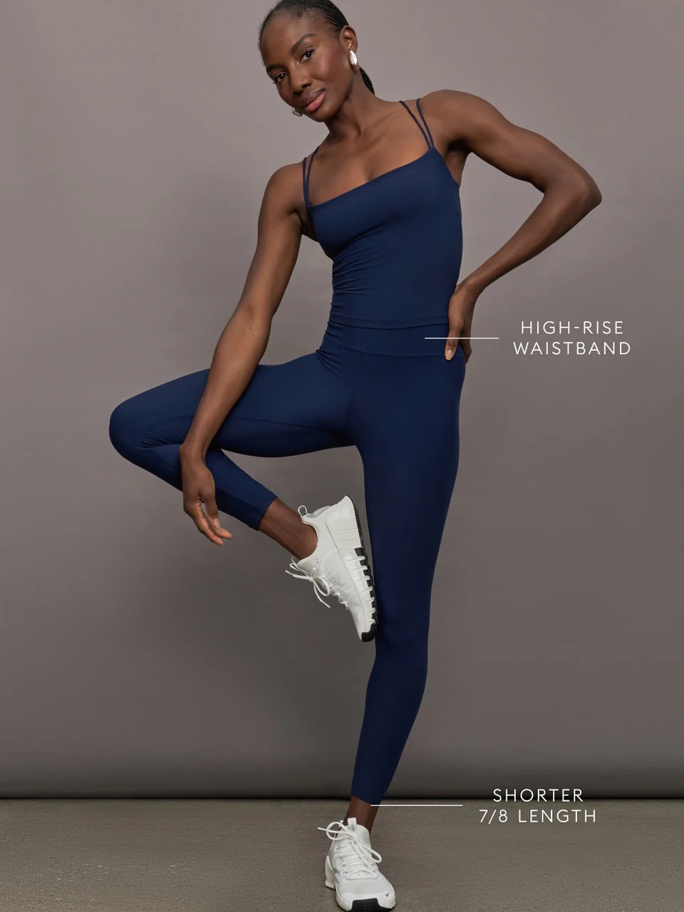 Carbon38 Navy High-Rise Legging In Melt